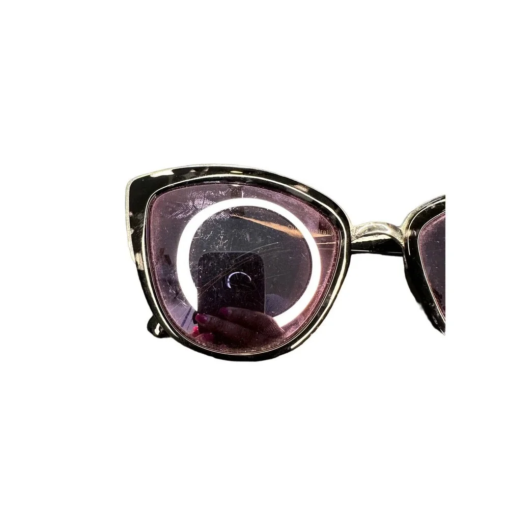 Quay Australia Black Silver‎ Tortoise My Girl Cat Eye Sunglasses